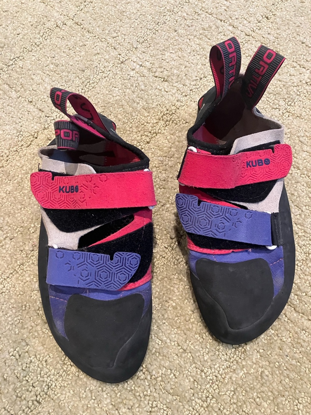 La Sportiva Women's Pink and Purple KUBO Climbing Shoes
